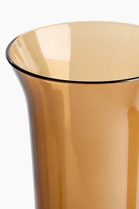 Tall Footed Glass Vase