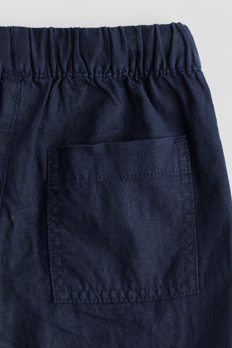 Linen-Blend Pants