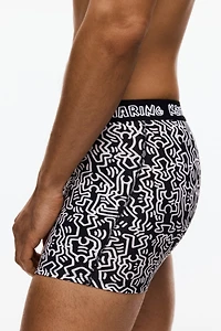 3-Pack Printed Cotton Boxer Briefs