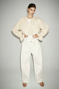 Blouse froissée à effet ballon