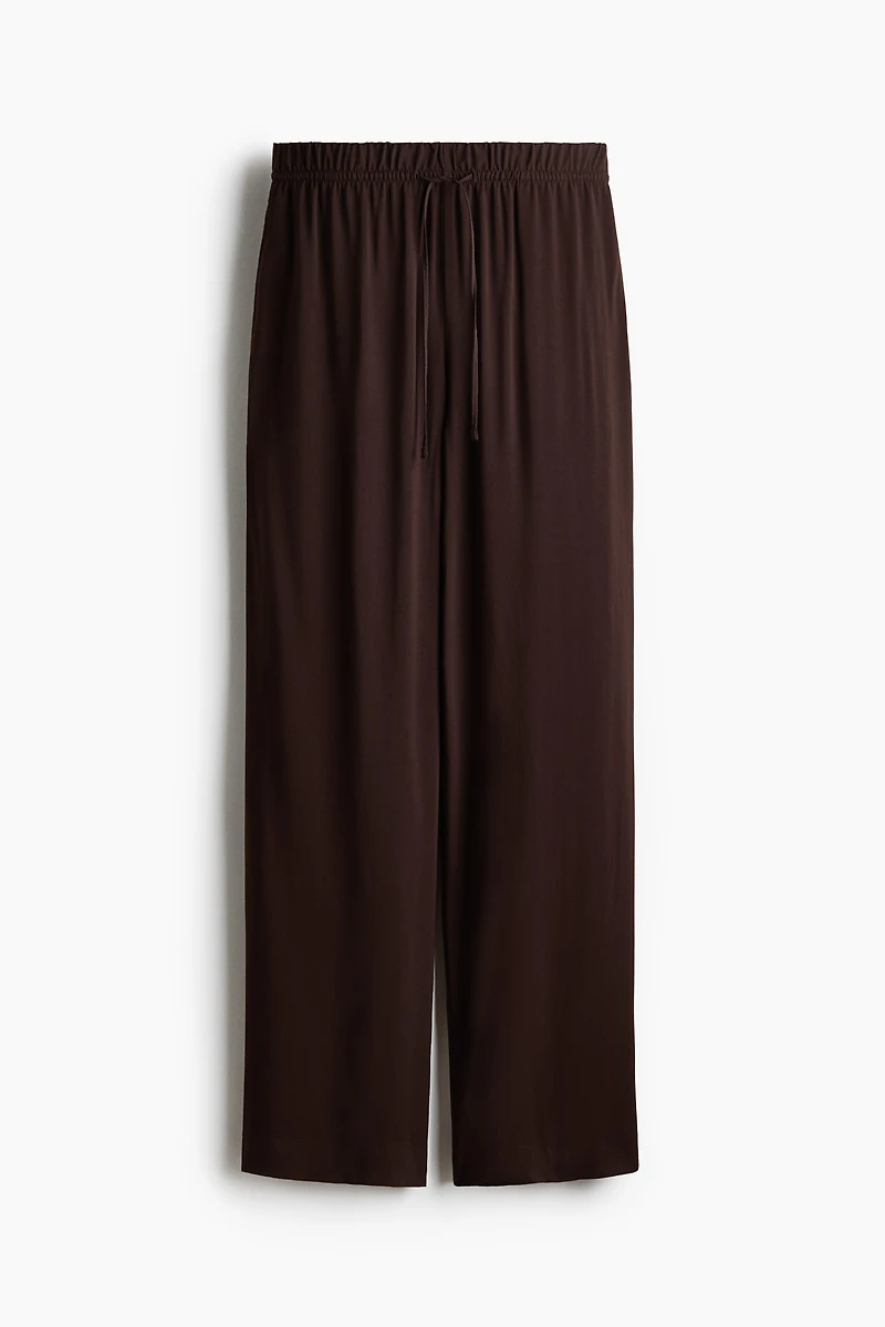 Wide-cut Pull-on Pants
