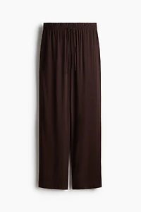 Wide-cut Pull-on Pants