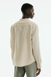 Regular-Fit Linen-Blend Shirt