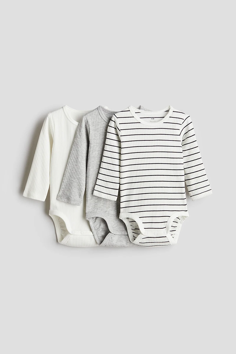 3-pack Ribbed Bodysuits
