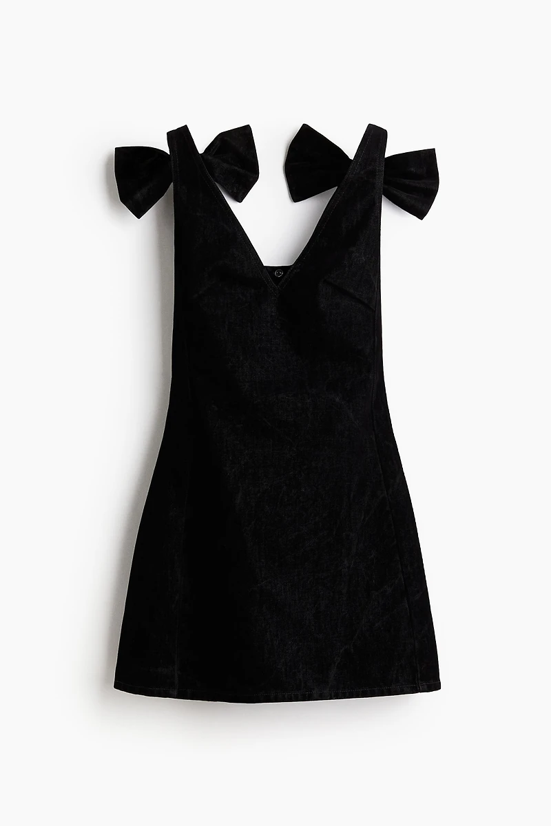 Bow-Detail Mini Dress