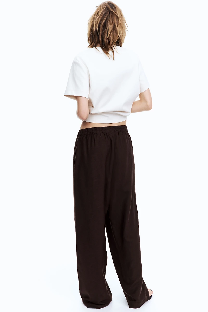 Linen-Blend Pants
