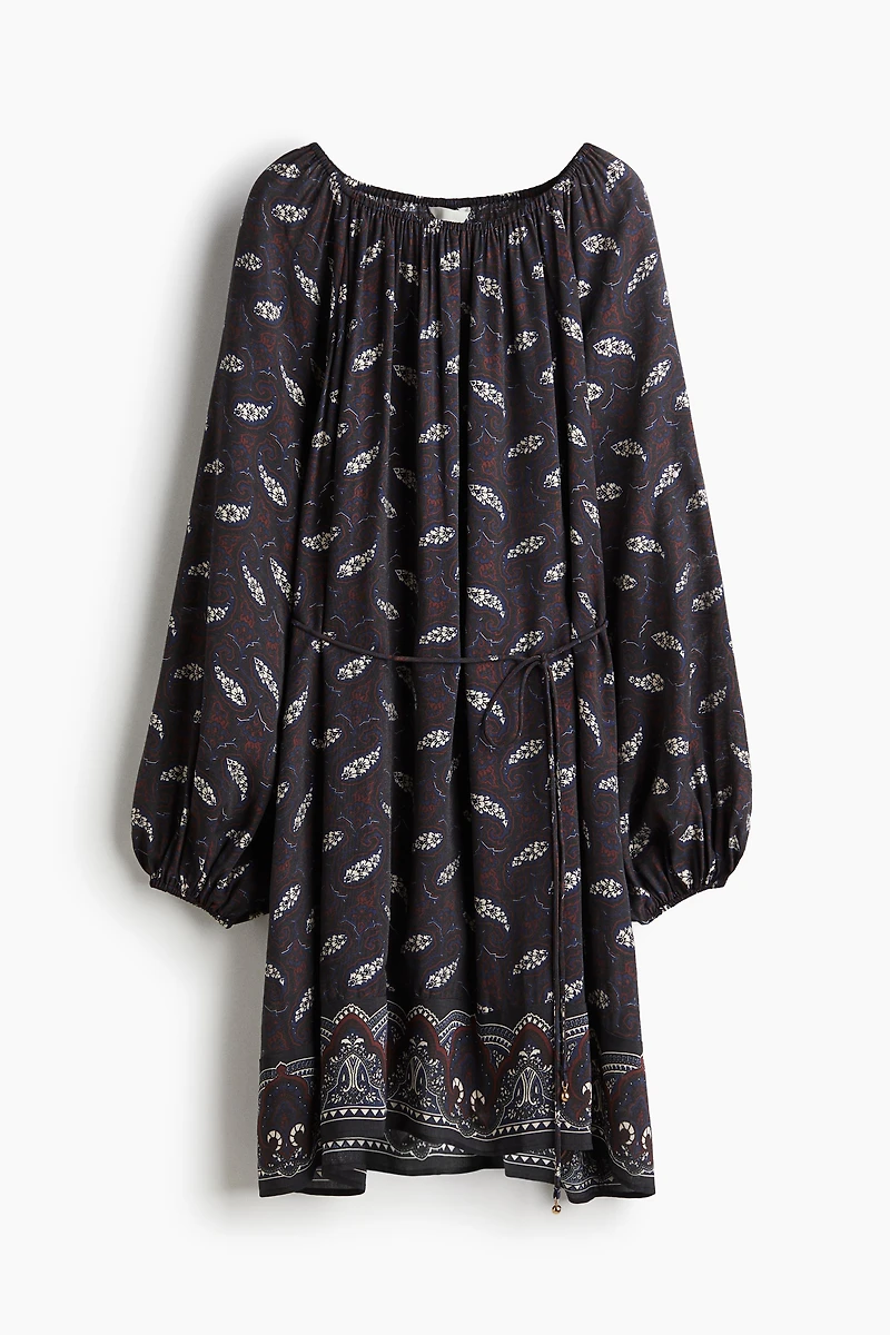 Oversized Tie-Belt Dress