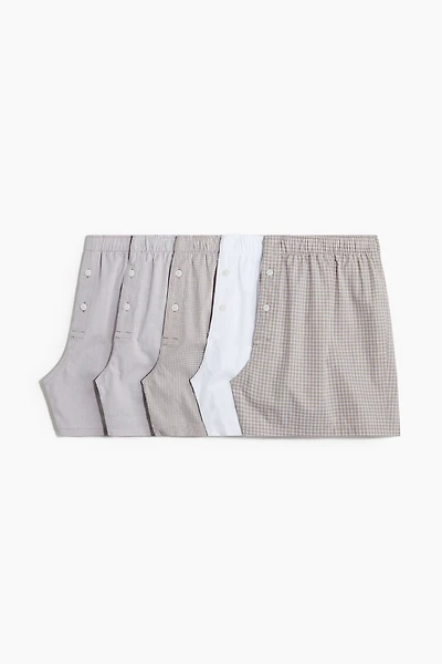 5-pack Woven Cotton Boxer Shorts
