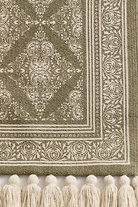 Patterned Rug with Fringe
