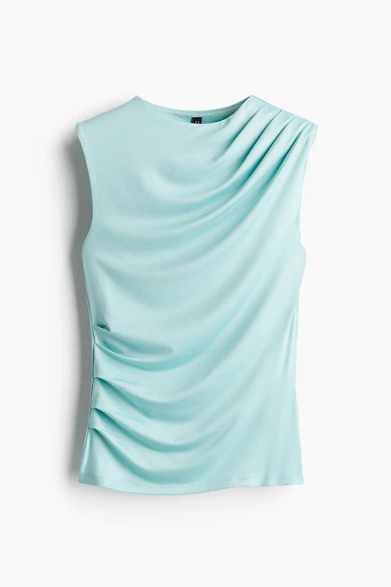 Draped Sleeveless Top