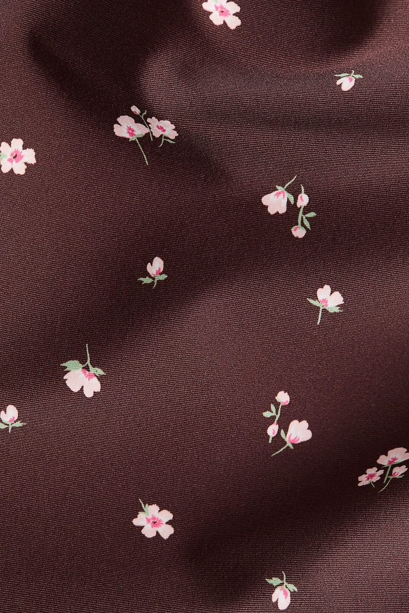 Padded-Cup High-Leg Swimsuit