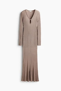 Long Rib-Knit Dress