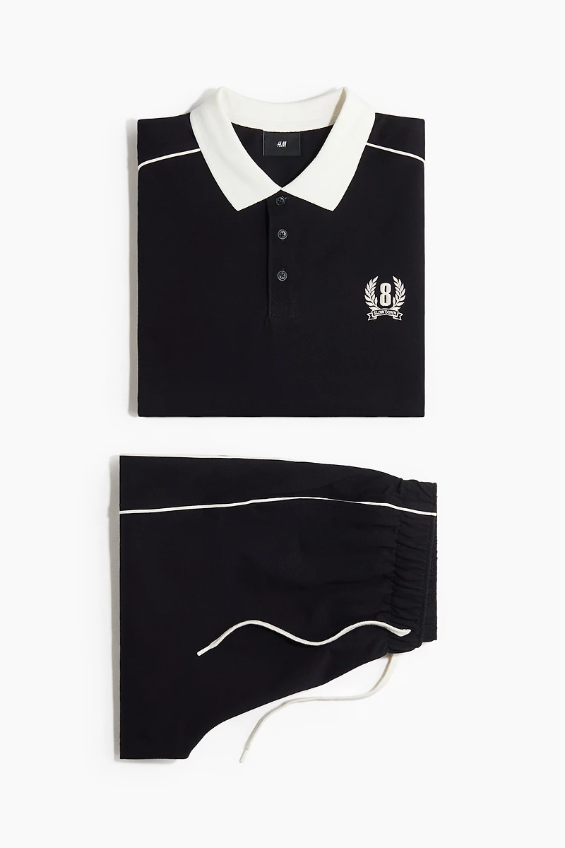 2-Piece Cotton Piqué Set