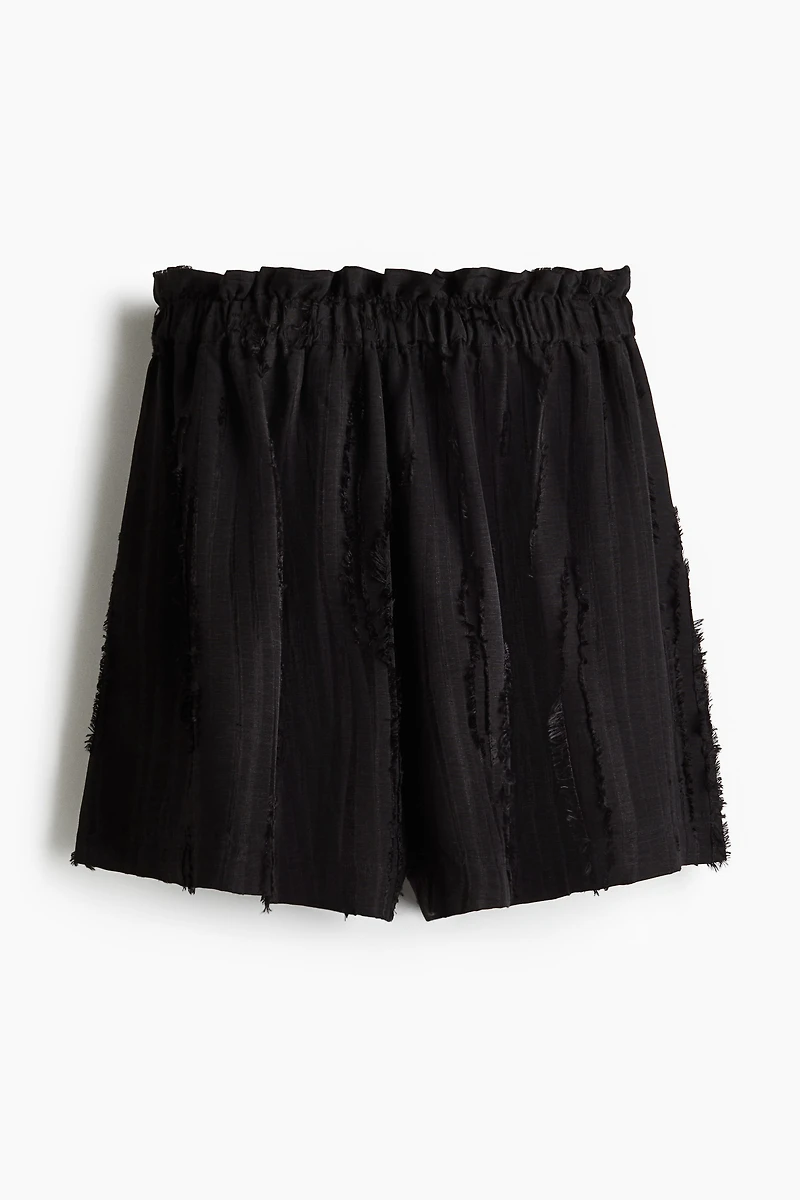 Frayed Paper Bag Shorts