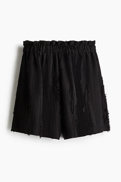 Frayed Paper Bag Shorts