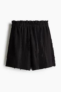 Frayed Paper Bag Shorts