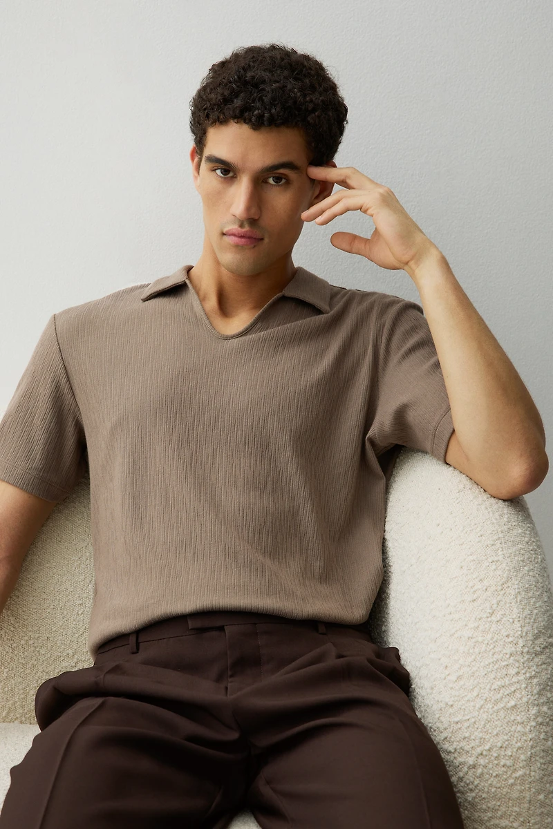 Regular-Fit T-Shirt with Collar