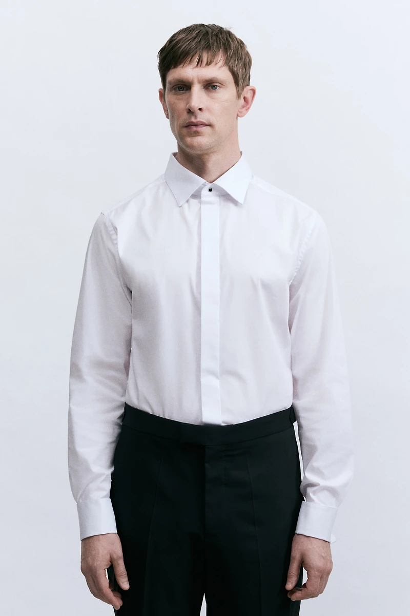 Slim-Fit Tuxedo Shirt
