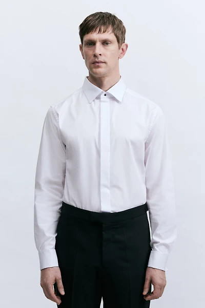 Slim-Fit Tuxedo Shirt