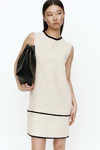 Linen-Blend Shift Dress