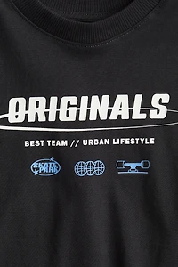 T-shirt en coton avec motif imprimé