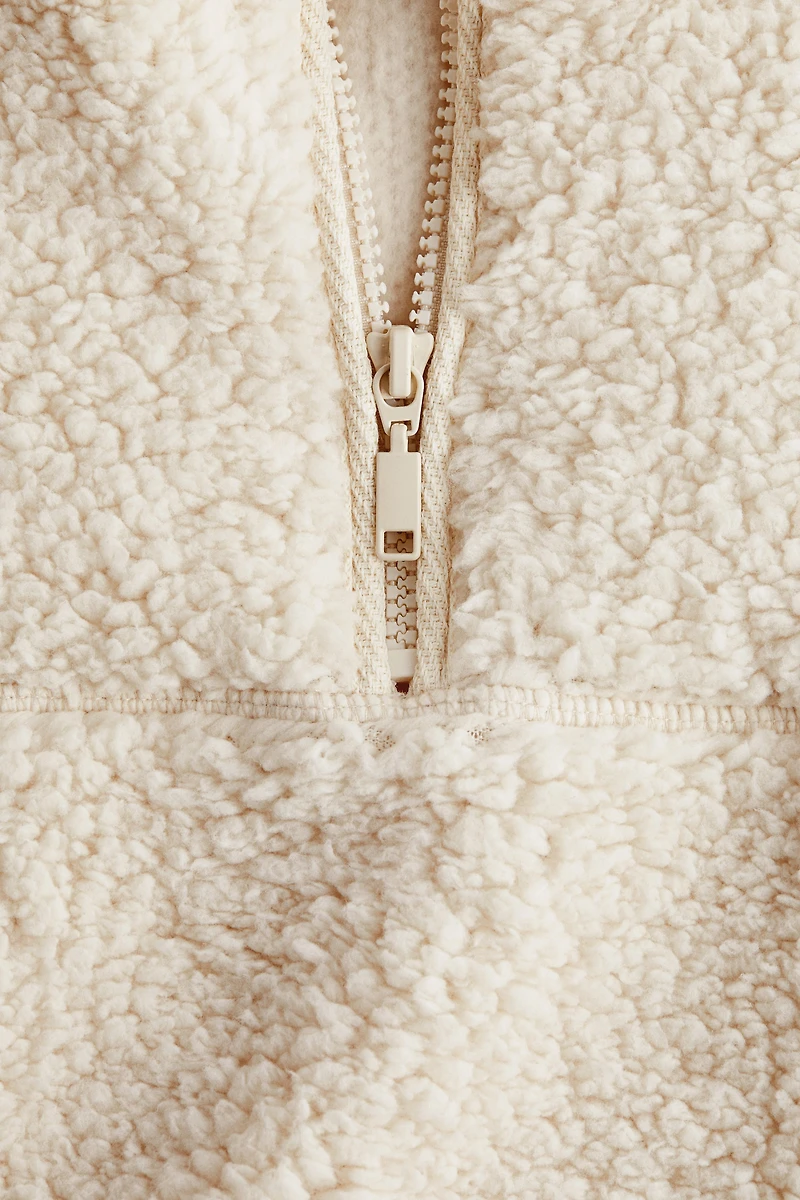 Half-Zip Teddy Fleece Sweatshirt
