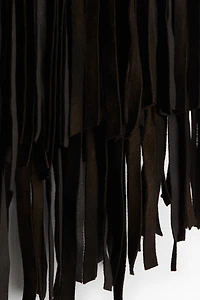 Fringed Suede Skirt