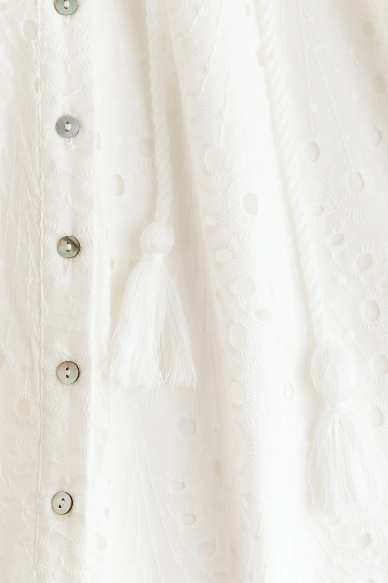 Broderie anglaise shirt dress