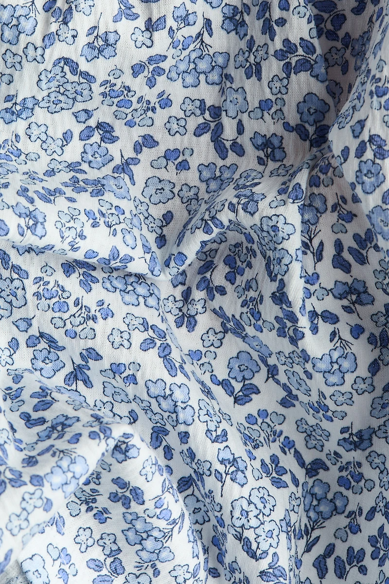 Flutter-Sleeved Cotton Dress