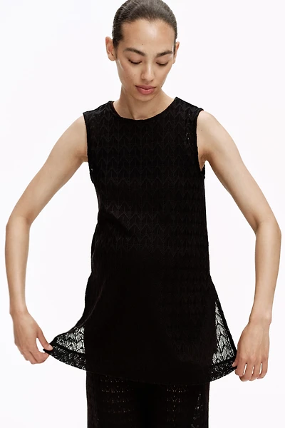 MAMA Pointelle Jersey Top