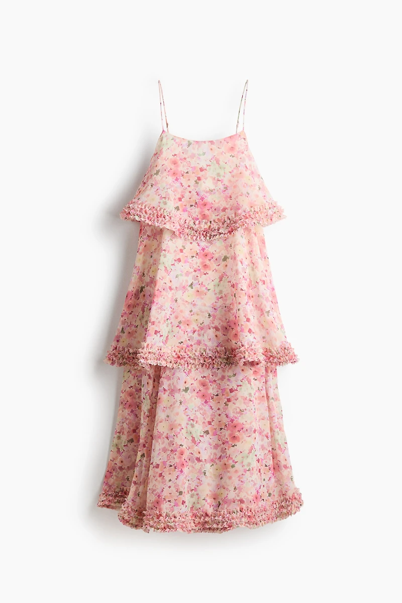 Ruffle-Detail Tiered Dress