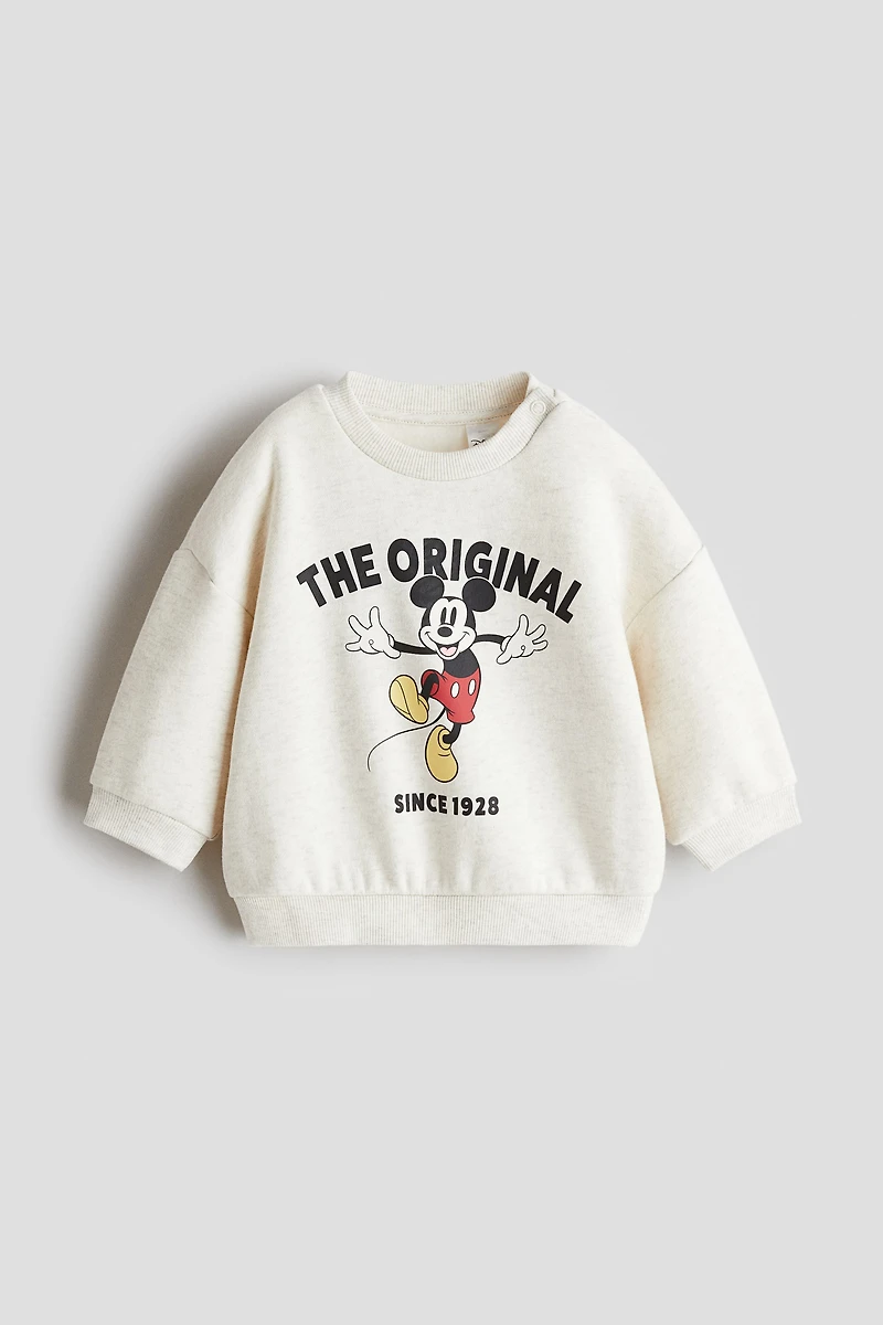 Sweatshirt with Printed Motif