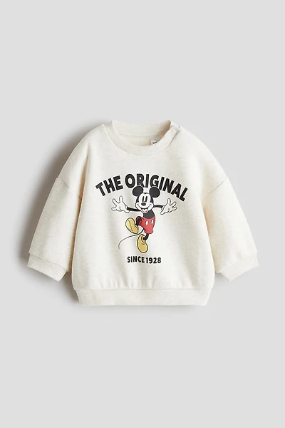 Sweatshirt with Printed Motif