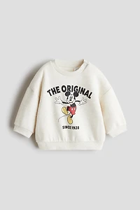 Sweatshirt with Printed Motif