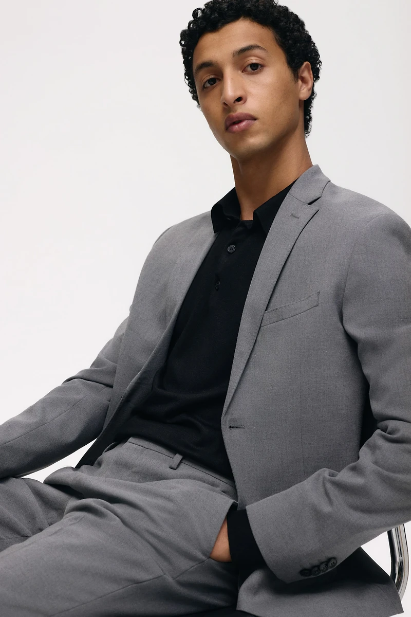 Slim-Fit Single-Breasted Jacket