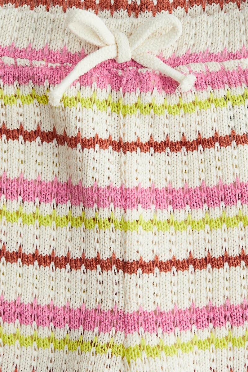 Short en tricot texturé