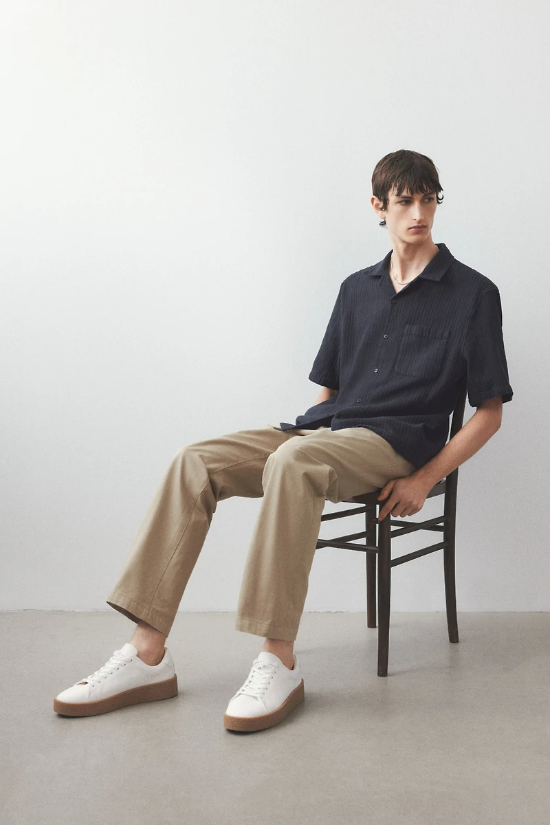 Regular-Fit Textured Resort Shirt