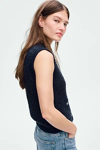 Bouclé-Knit Vest