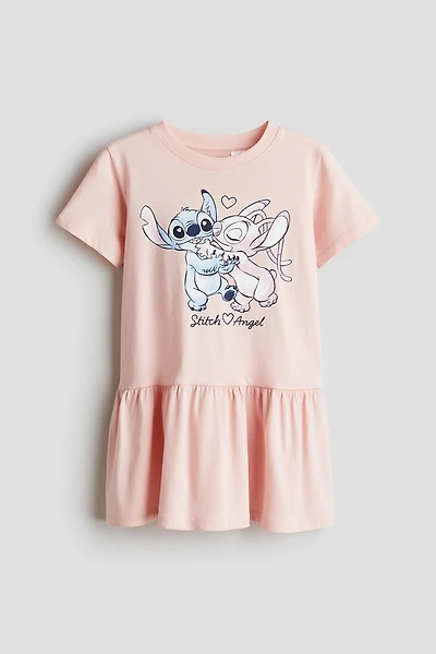 Robe imprimée en jersey de coton