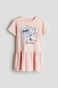 Printed Cotton Jersey Dress