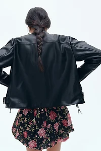 Coated Biker Jacket
