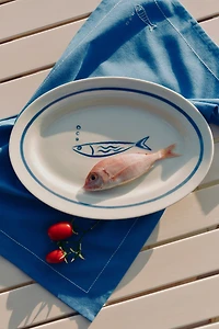 Grande assiette de service en porcelaine