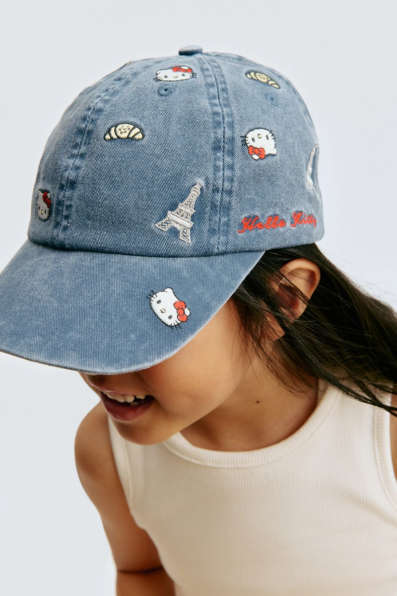 Casquette en sergé avec motif