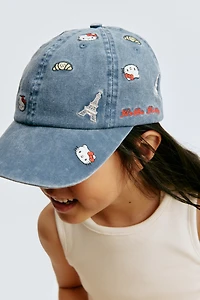 Casquette en sergé avec motif
