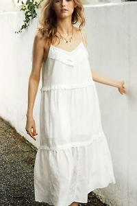 Dress with Tie Shoulder Straps