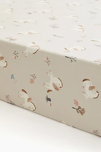 Drap-housse en coton à motif
