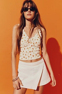 Crinkled Jersey Sleeveless Top