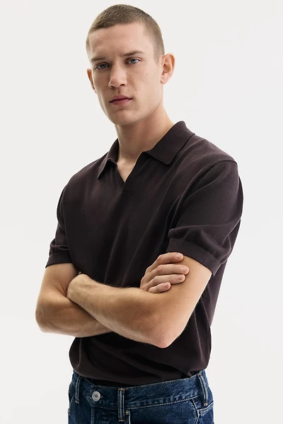 Regular-Fit V-Neck Polo Shirt