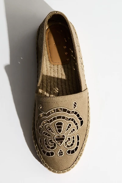 Espadrilles with Eyelet Embroidery