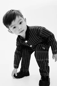 Striped Cotton Jeans